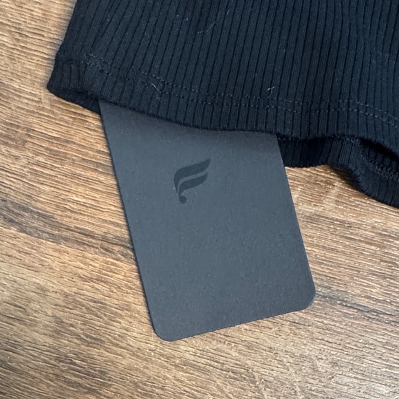 Fabletics Black Ribbed Tank Top - Picture 2 of 4